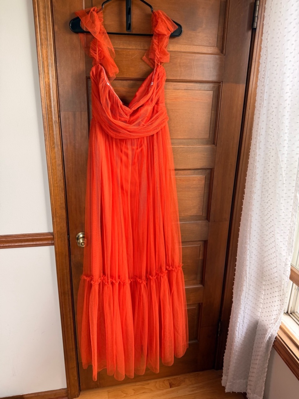 Terracotta Tulle Maxi Length Dress 🏵️ - Picture 2 of 8